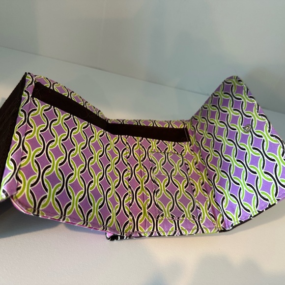 Vera Bradley EURO WALLET in PURPLE PUNCH - Picture 4 of 6